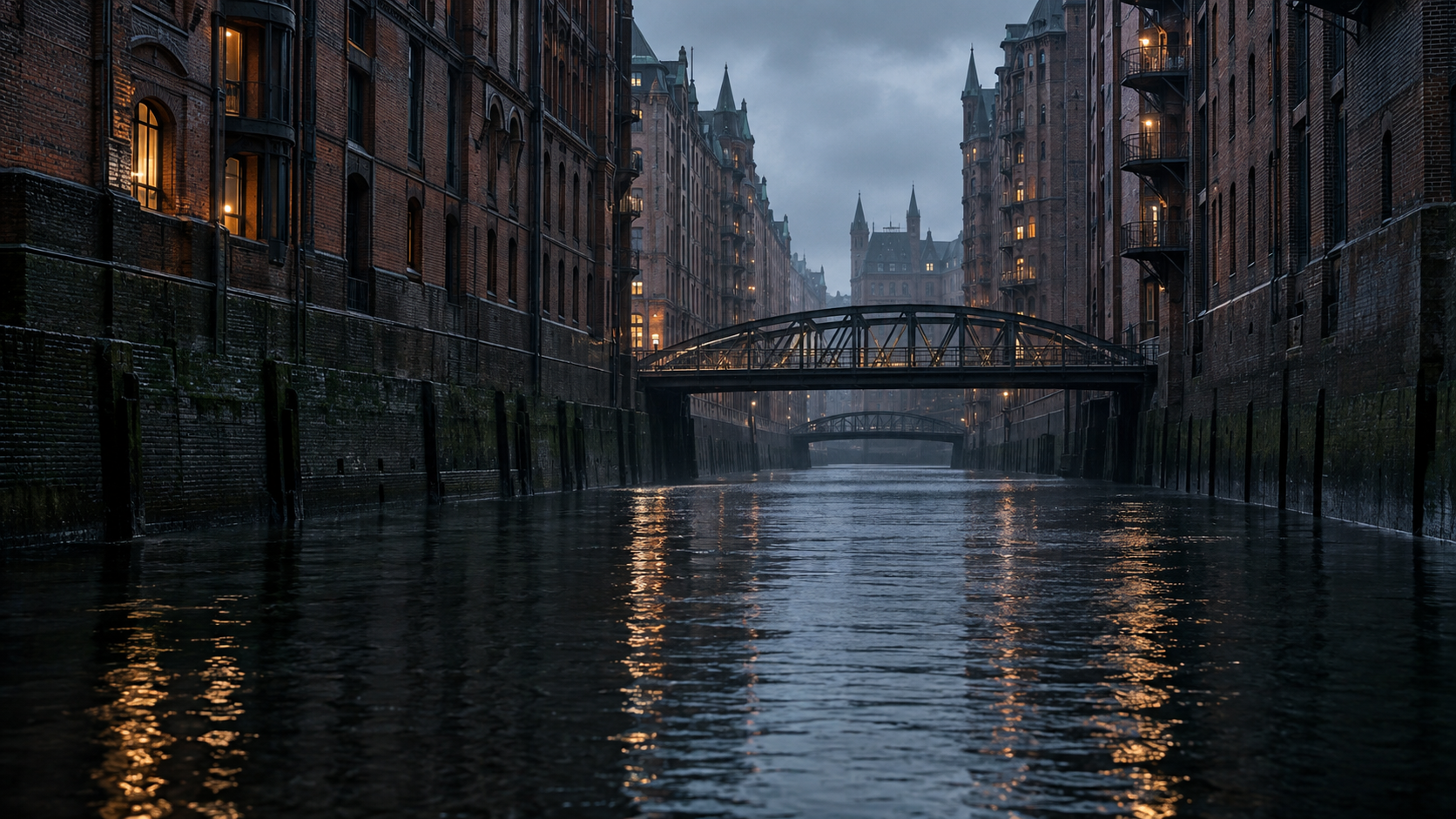 Backstein und Brücken in der Speicherstadt